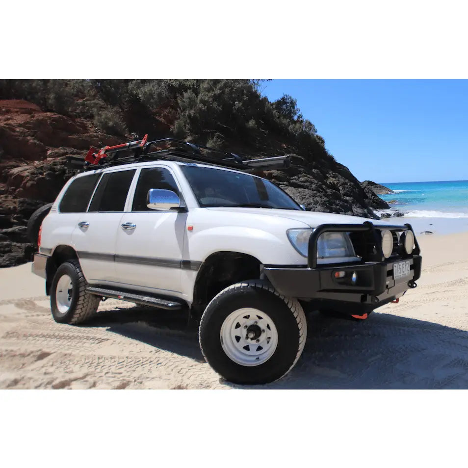 Rockarmor Steel Rockslider Side Steps - Toyota Landcruiser 105 1998-2007 Series Wagon Solid Live Axle