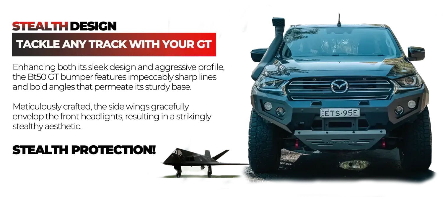 Rockarmor Gt Hoop Steel Bullbar - Mazda Bt50 2020+ (Full Bar Replacement)