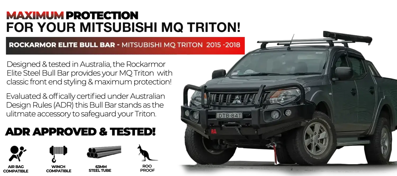 Rockarmor Elite Bullbar Frontal Combo To Suit Mitsubishi Triton Mq