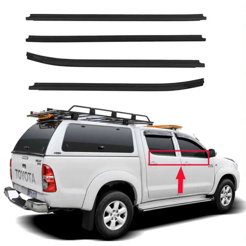 Toyota Hilux Double Cab 05-15 Window Glass Seals Rubber Window Weather Strip